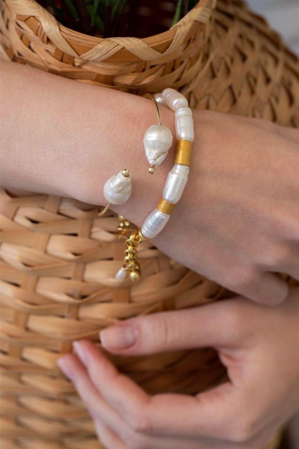 Linya Jewellery-Mari Barok İnci Bileklik-Bileklik-2-fleurdirect.live