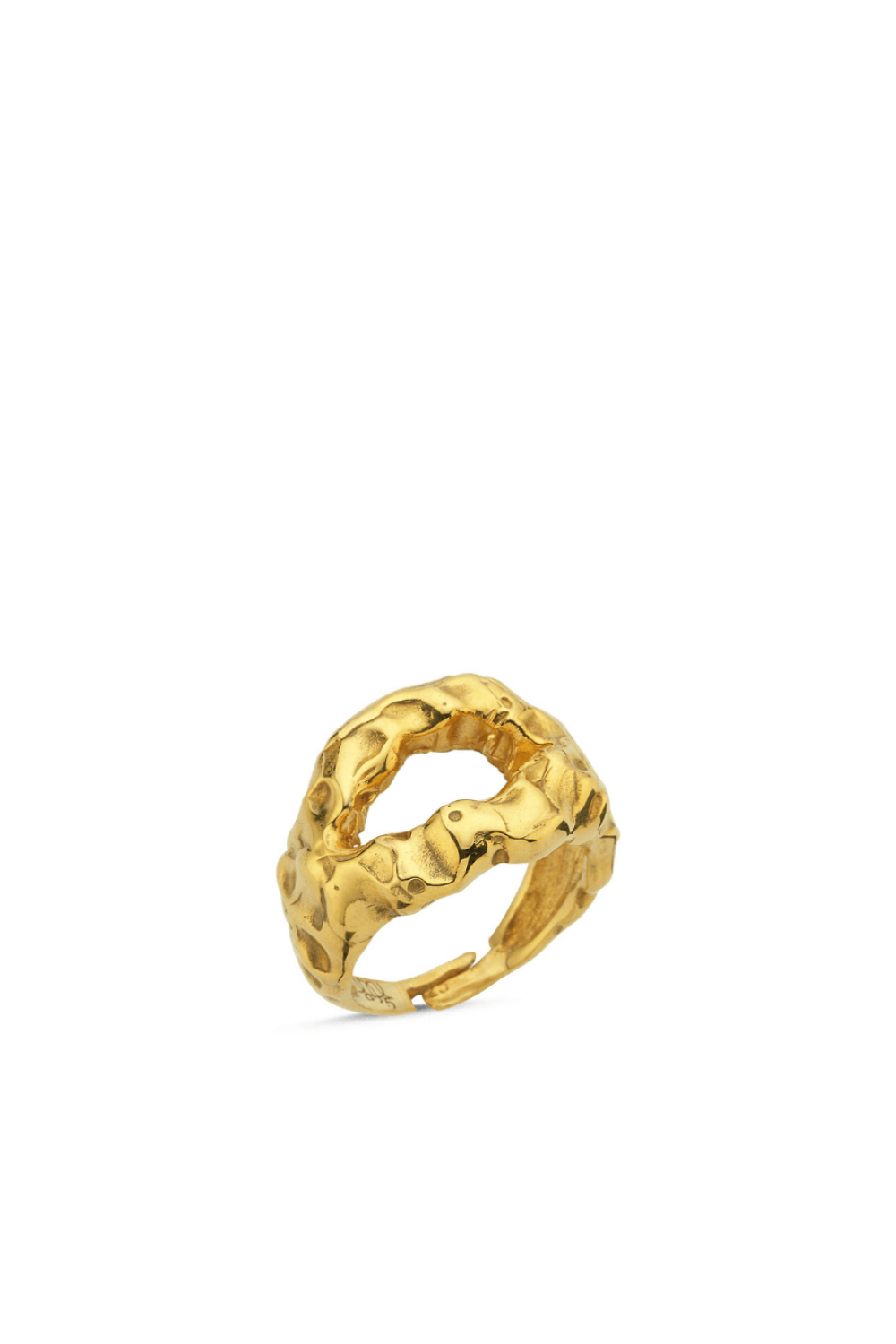 Linya Jewellery-Mazu Amorf Yüzük Gold-Yüzük-1-fleurdirect.live
