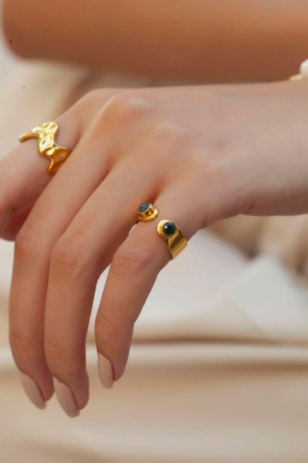 Linya Jewellery-Modica Safir Taşlı Yüzük-Yüzük-4-fleurdirect.live