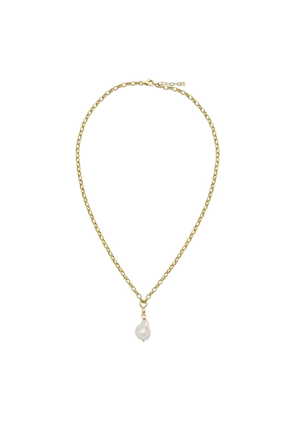 Linya Jewellery-Tapy Barok İnci Kalın Zincir Kolye-Kolye-5-fleurdirect.live