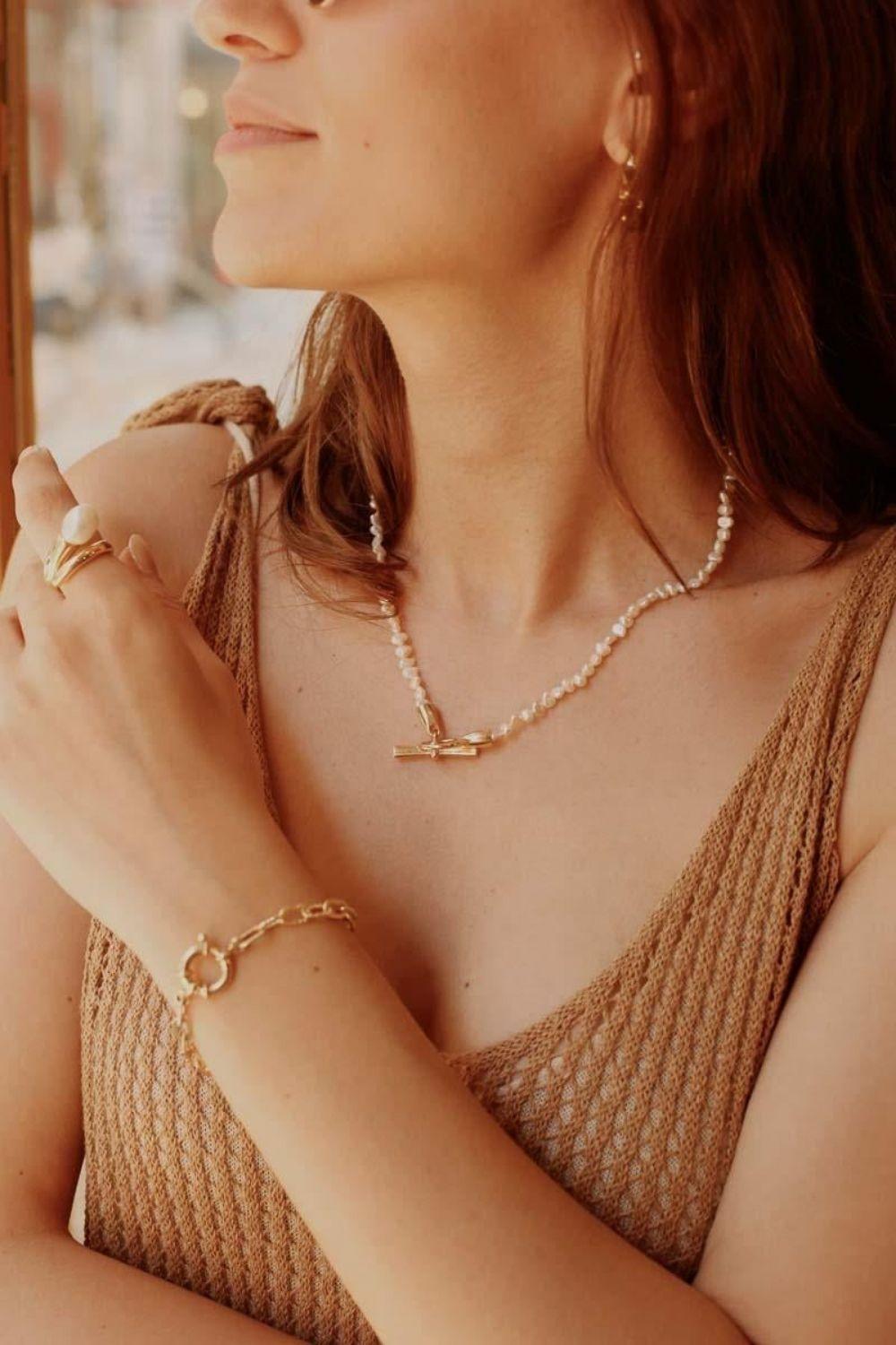 Linya Jewellery-Teri Kum İnci Kolye-Kolye-2-fleurdirect.live