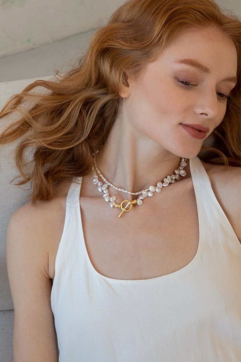 Linya Jewellery-Tety Asimetrik İnci Kolye-Kolye-2-fleurdirect.live