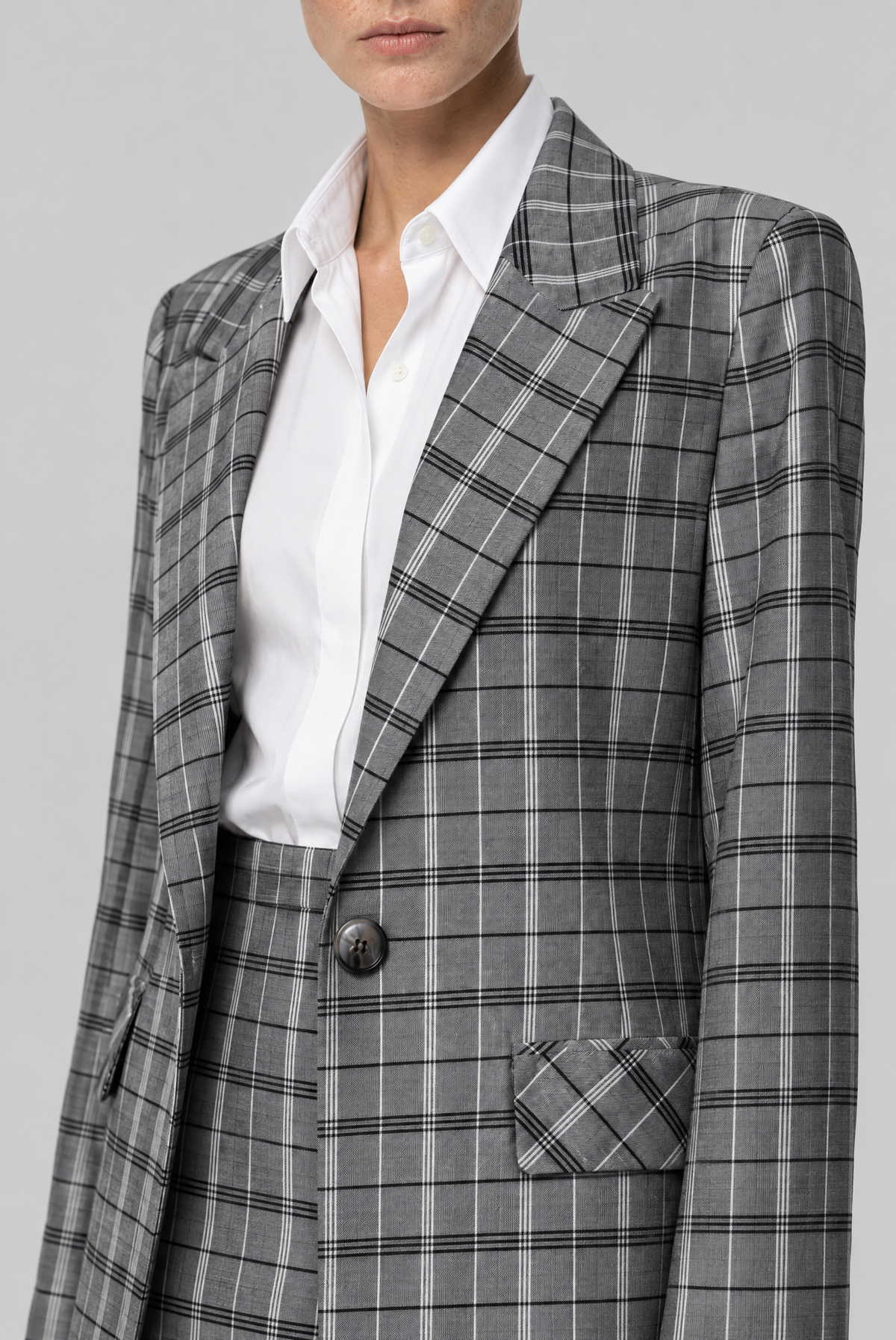 Irene Ekoseli Blazer Ceket Gri