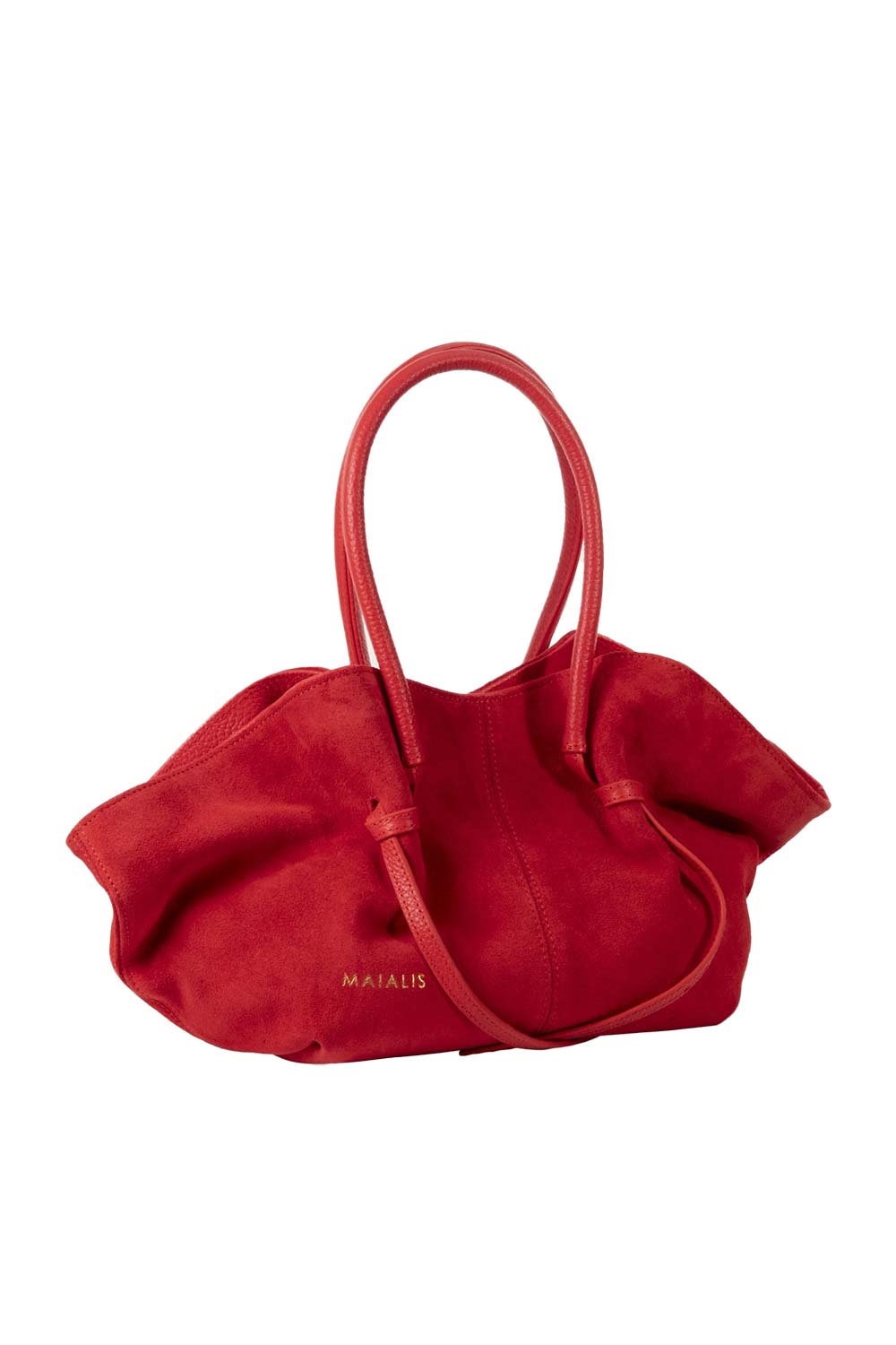 Maialis Design-Dyna Mini Red Suede-Omuz Çantası-1-fleurdirect.live