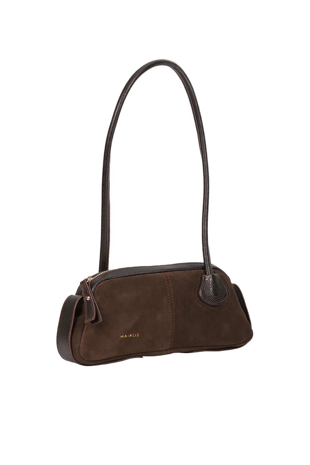 Maialis Design-Stella Brown Suede-Omuz Çantası-1-fleurdirect.live