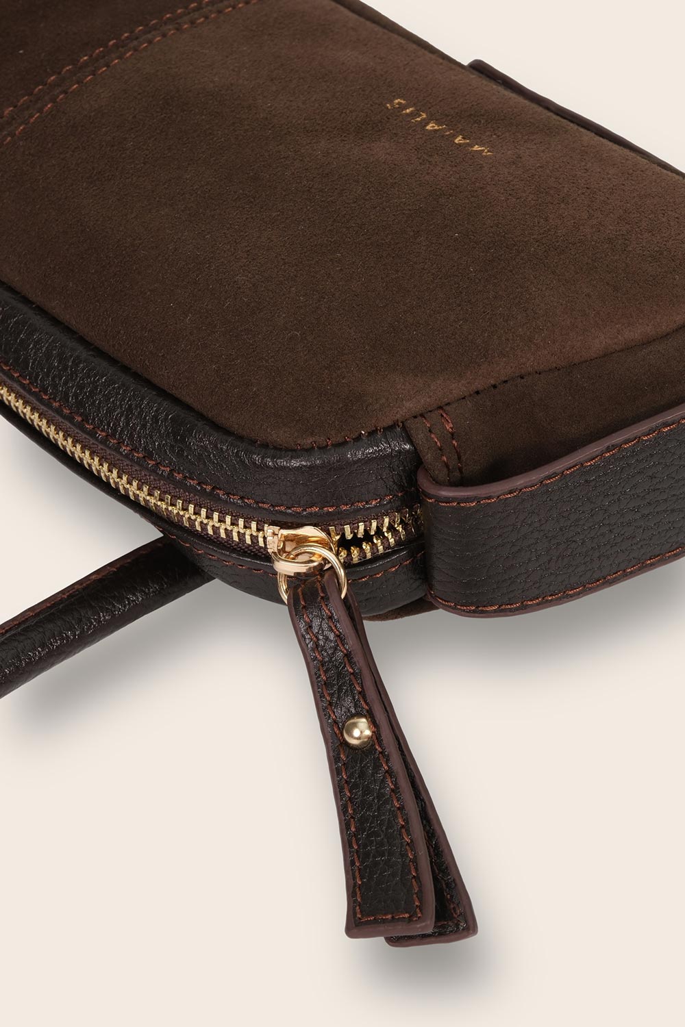 Maialis Design-Stella Brown Suede-Omuz Çantası-2-fleurdirect.live