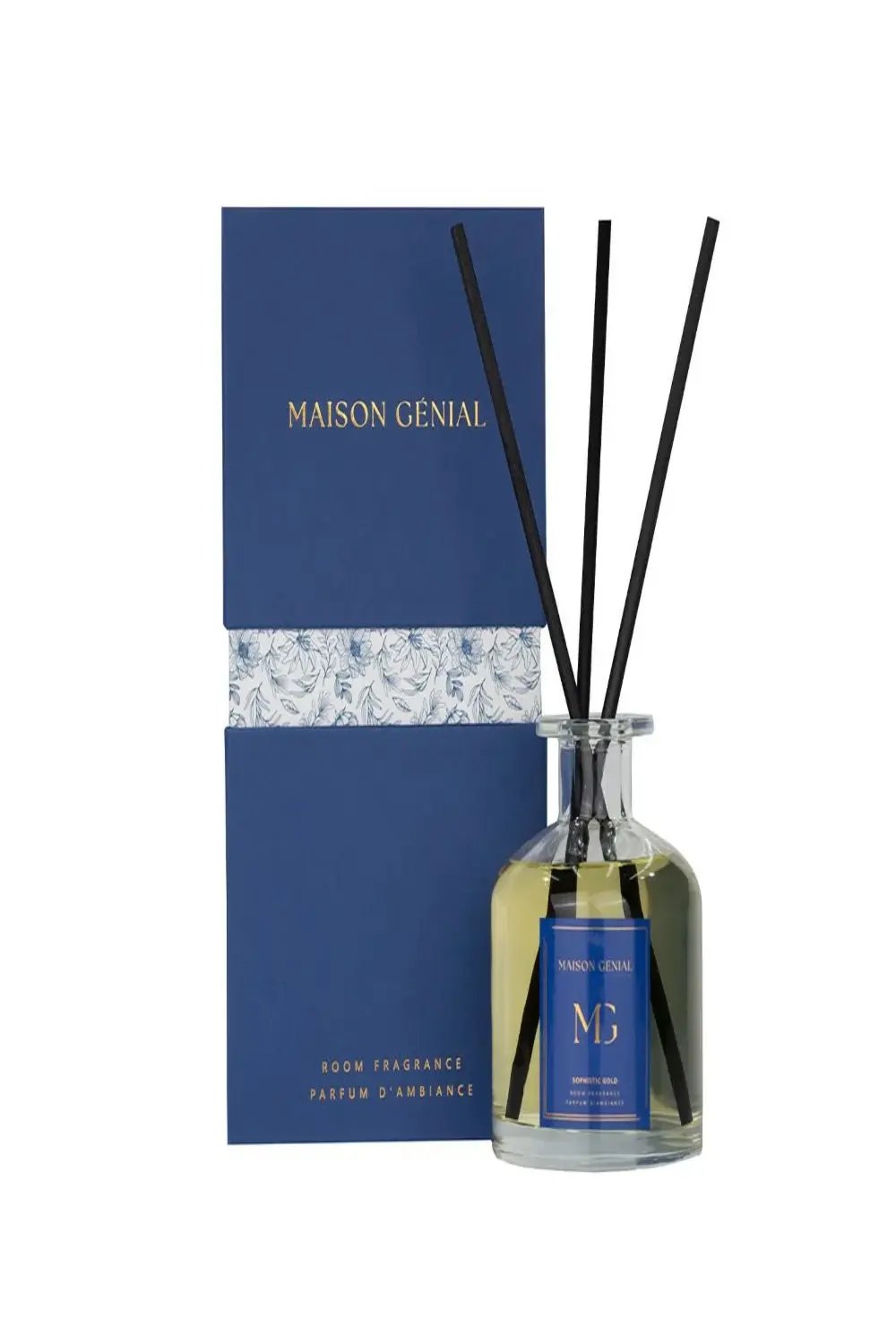 Maison Genial-Maison Genial Luxury Sophistic Gold Mavi Difüzör 220 Cl-Oda Kokusu-1-fleurdirect.live