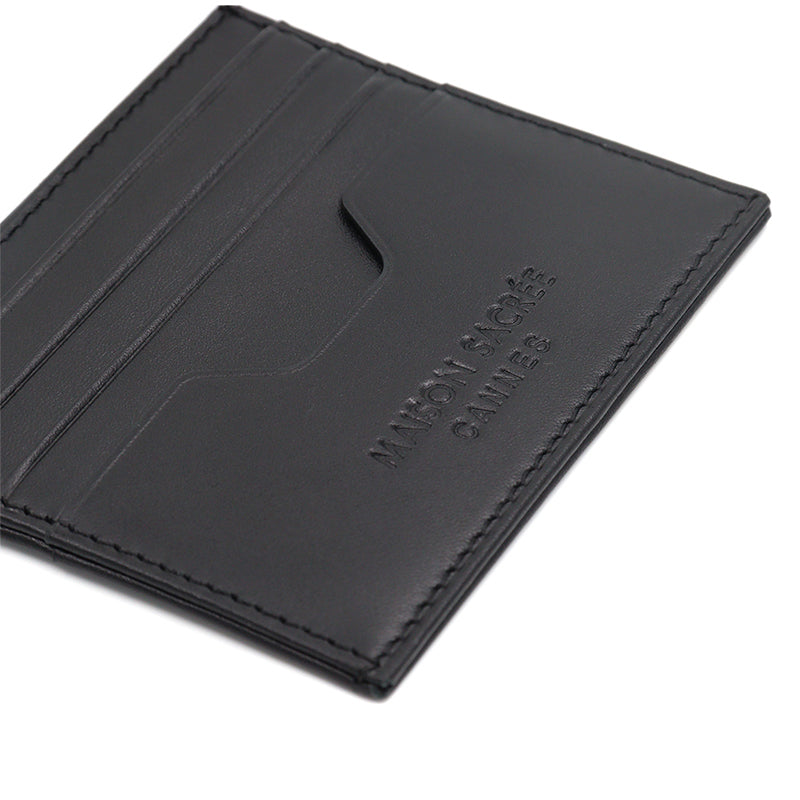 Maison Sacrée-Maison Sacrée Black Card Holder-Cüzdan & Kartlık-3-fleurdirect.live