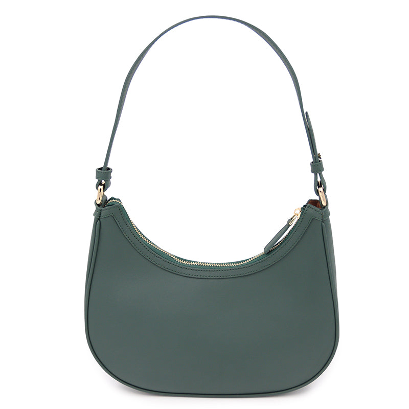 Maison Sacrée-Mirandole Dark Green Leather Shoulder Bag-Omuz Çantası-3-fleurdirect.live