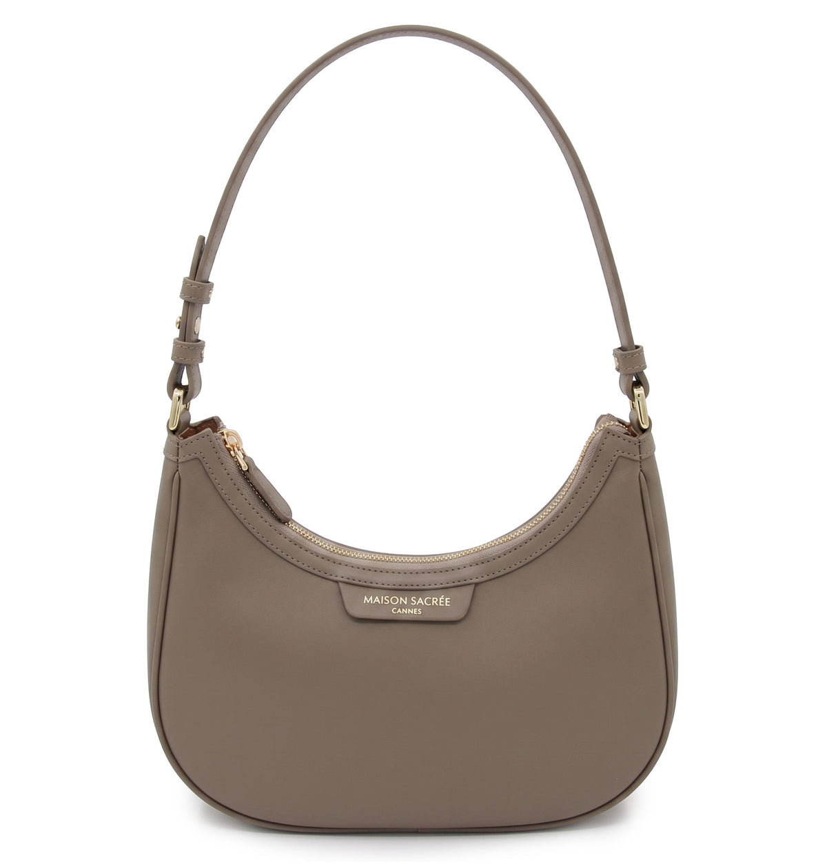 Mirandole Grey Leather Shoulder Bag