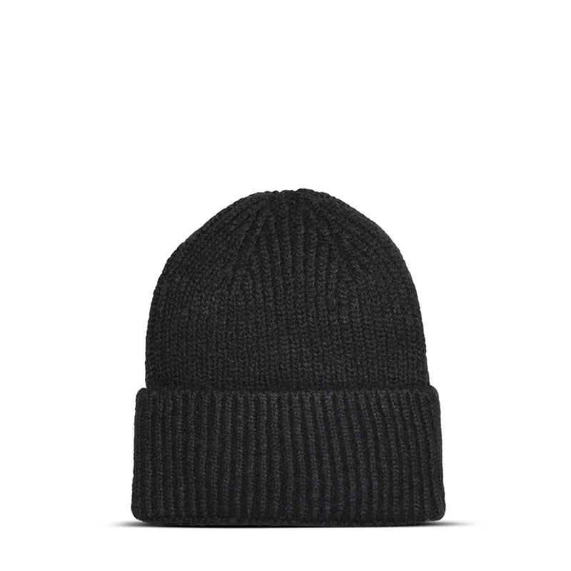 Maison Sacrée-Ms Black Knitted Beanie-Bere-2-fleurdirect.live
