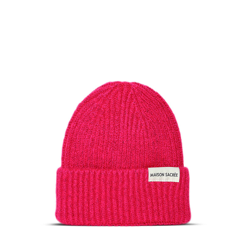Maison Sacrée-Pink Khaki Navy Blue Beanie Three Pack-Bere-2-fleurdirect.live