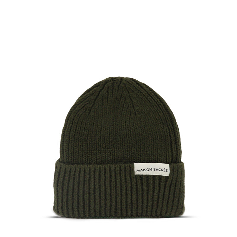 Maison Sacrée-Pink Khaki Navy Blue Beanie Three Pack-Bere-3-fleurdirect.live