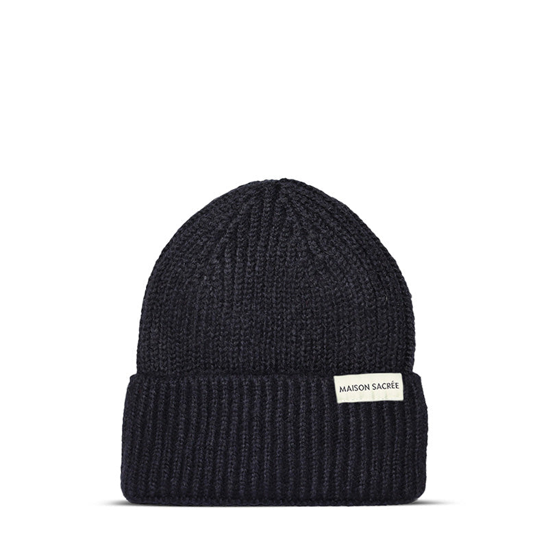 Maison Sacrée-Pink Khaki Navy Blue Beanie Three Pack-Bere-4-fleurdirect.live