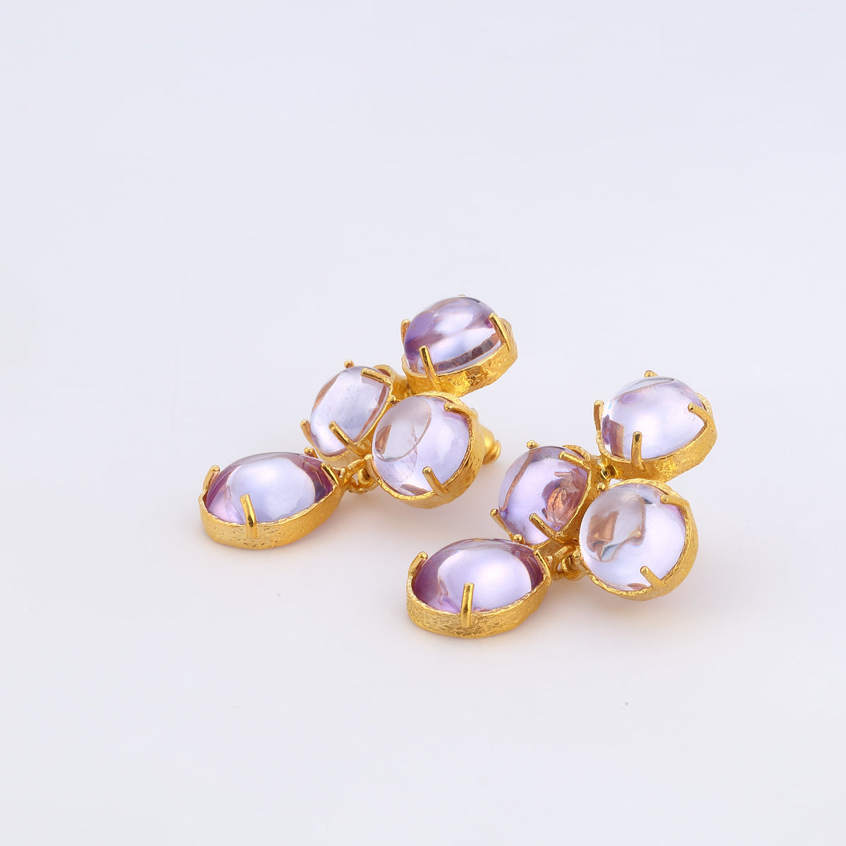 Maison Soula-Aqua Earrings Light Amethyst-Earrings-5-fleurdirect.live