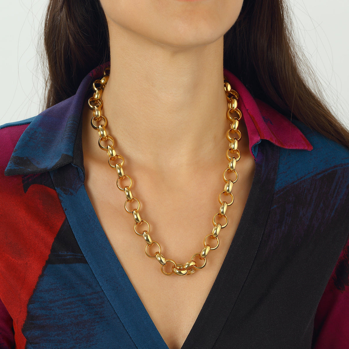 Maison Soula-Gaia Chain Necklace Small Chains-Necklace-2-fleurdirect.live