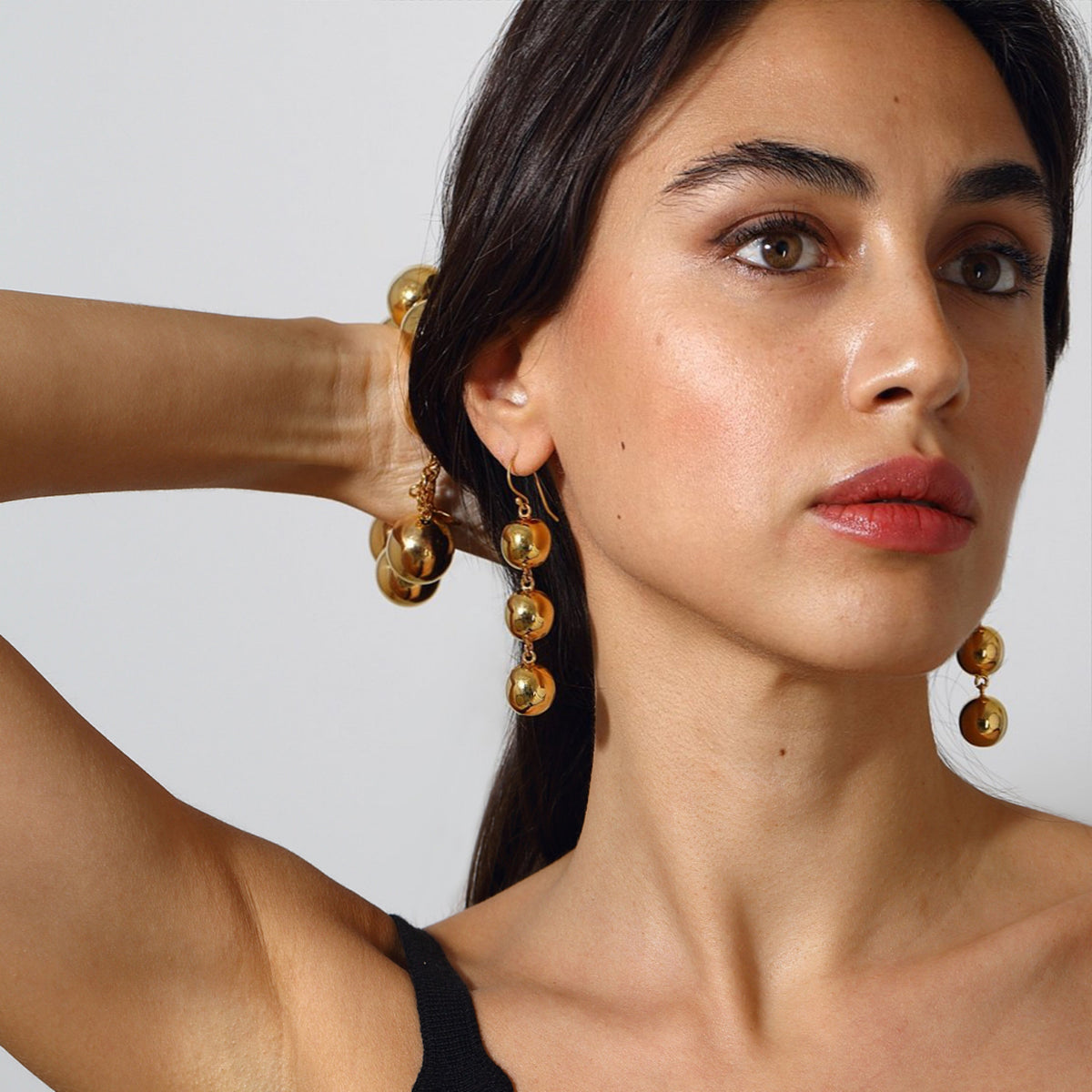 Maison Soula-Luna Ball Drop Earrings Small Size Balls-Earrings-4-fleurdirect.live