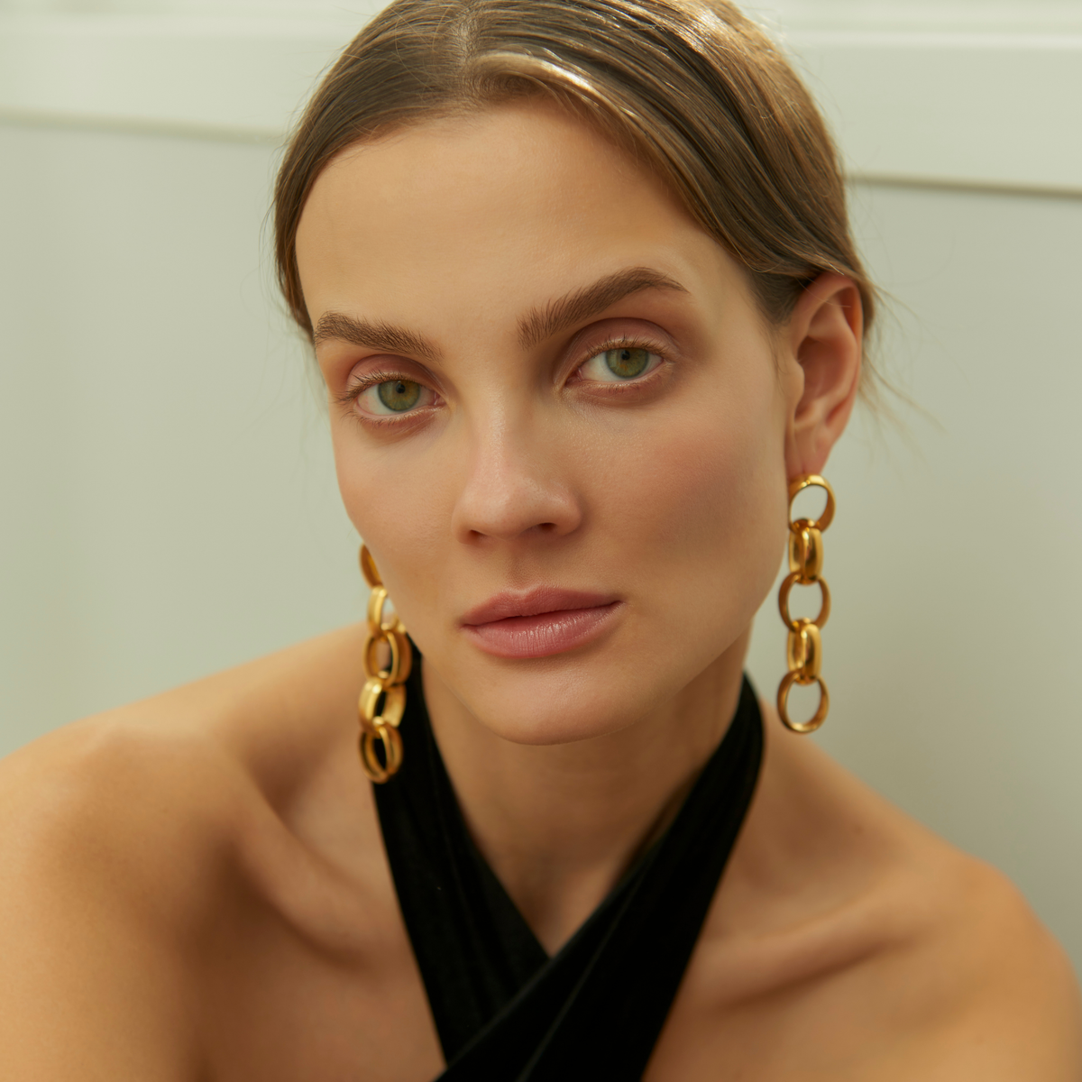 Maison Soula-Neith Chain Drop Earrings-Earrings-4-fleurdirect.live