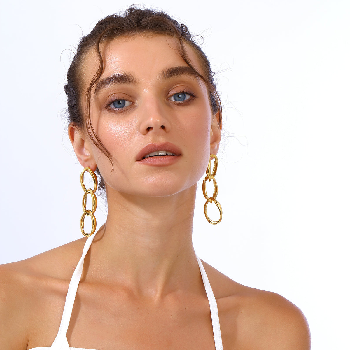 Maison Soula-Nyx Chain Earrings-Earrings-4-fleurdirect.live