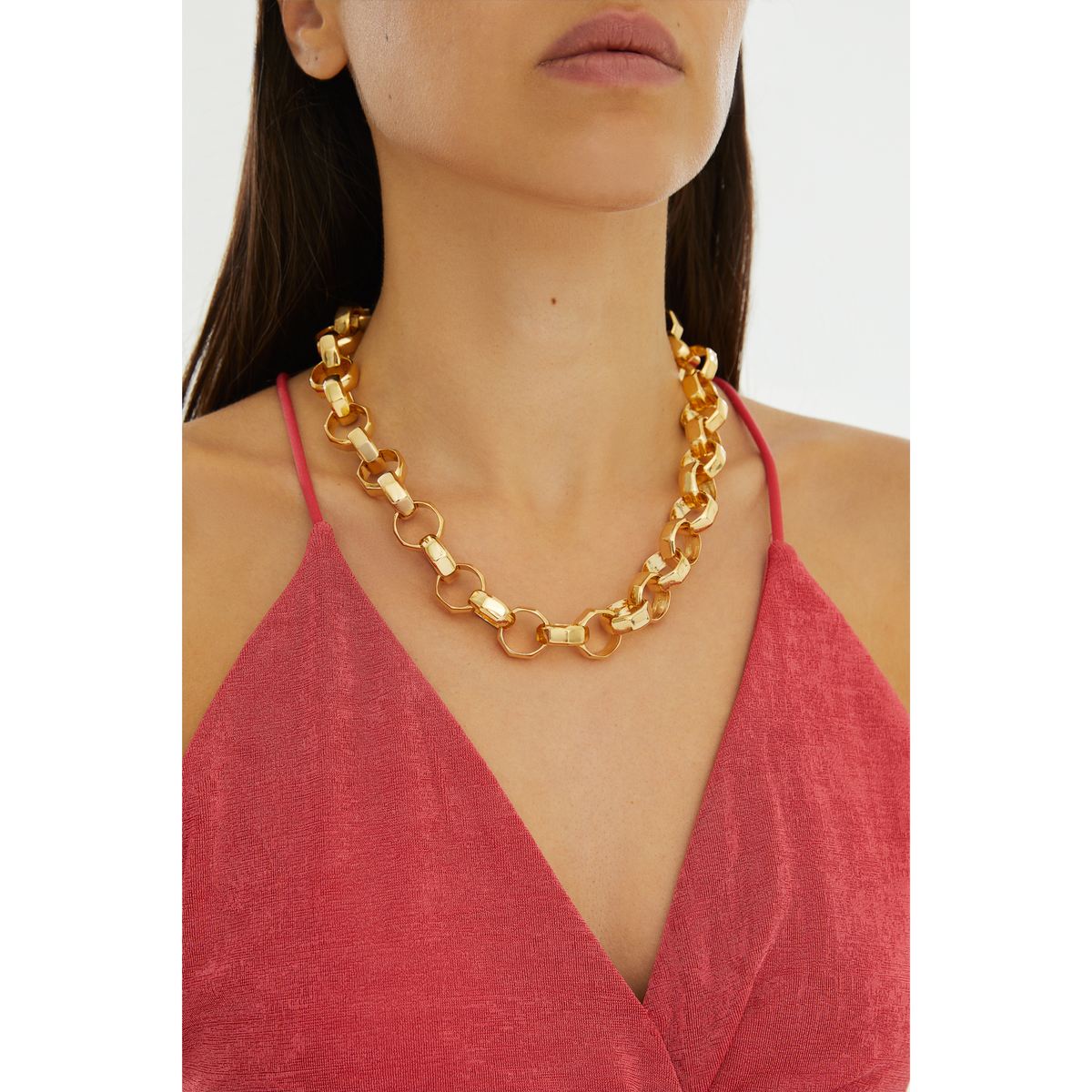 Maison Soula-Octagon Chain Necklace-Necklace-4-fleurdirect.live