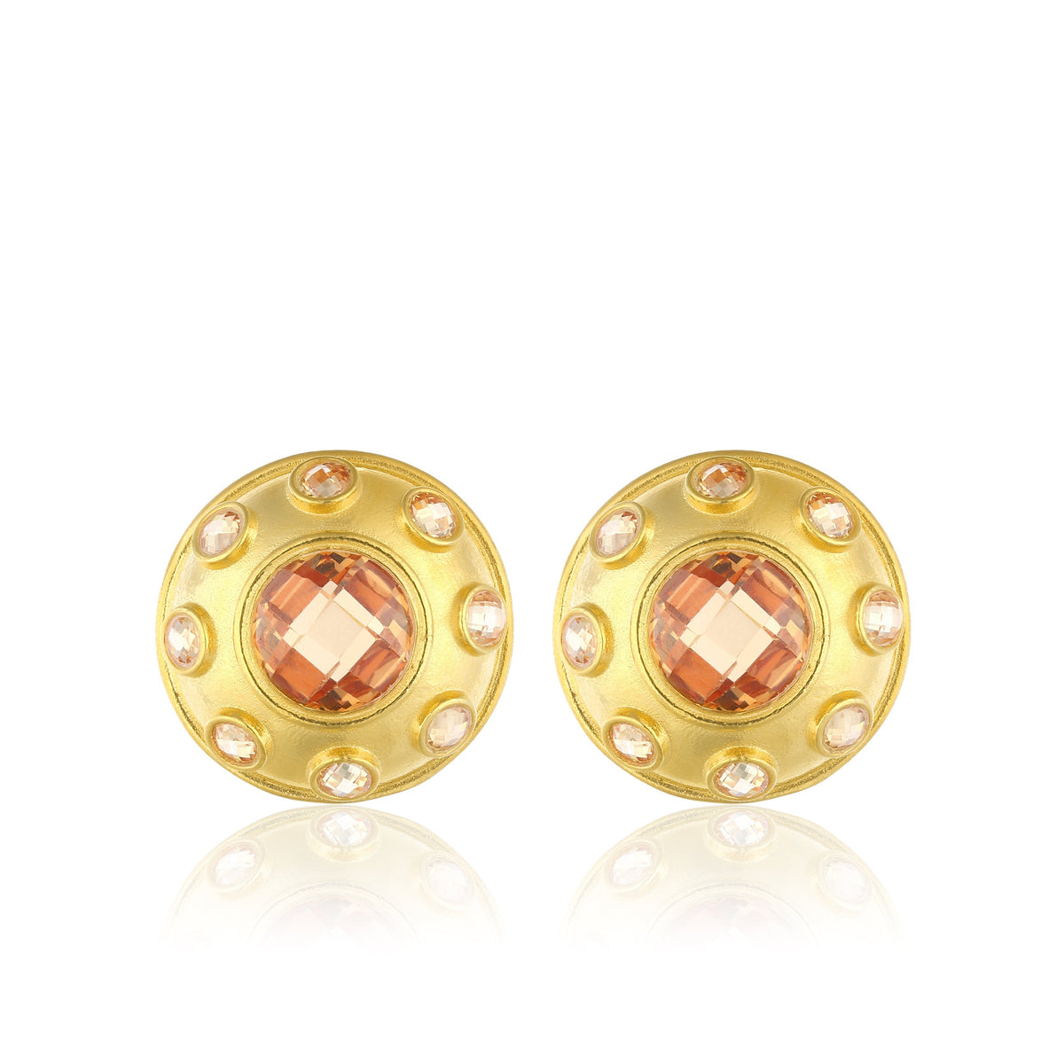 Maison Soula-Olympia Earrings Coral Gold-Earrings-1-fleurdirect.live