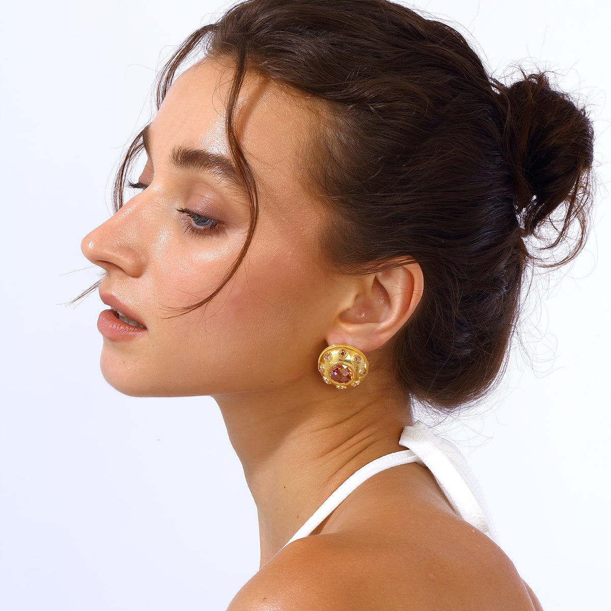 Maison Soula-Olympia Earrings Coral Gold-Earrings-2-fleurdirect.live