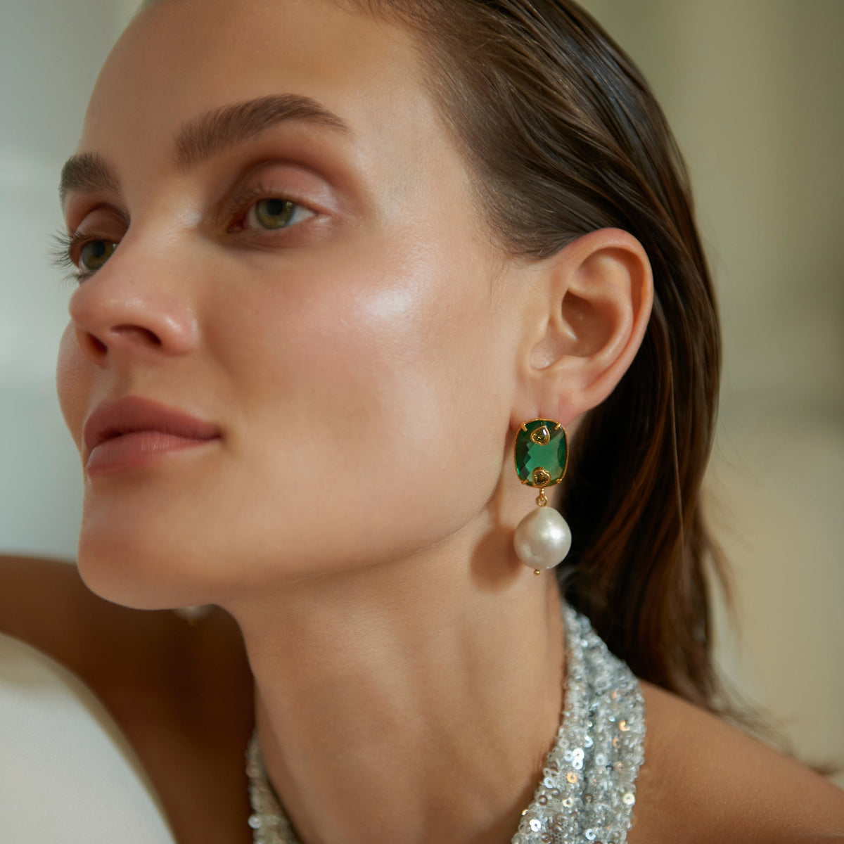 Maison Soula-Antheia Earrings Green-Earrings-2-fleurdirect.live