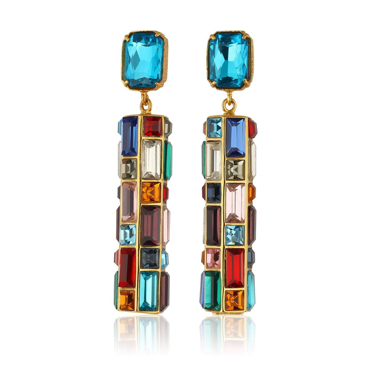 Maison Soula-Gloria Earrings Deep Blue-Earrings-1-fleurdirect.live