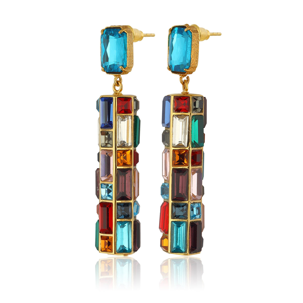 Maison Soula-Gloria Earrings Deep Blue-Earrings-3-fleurdirect.live