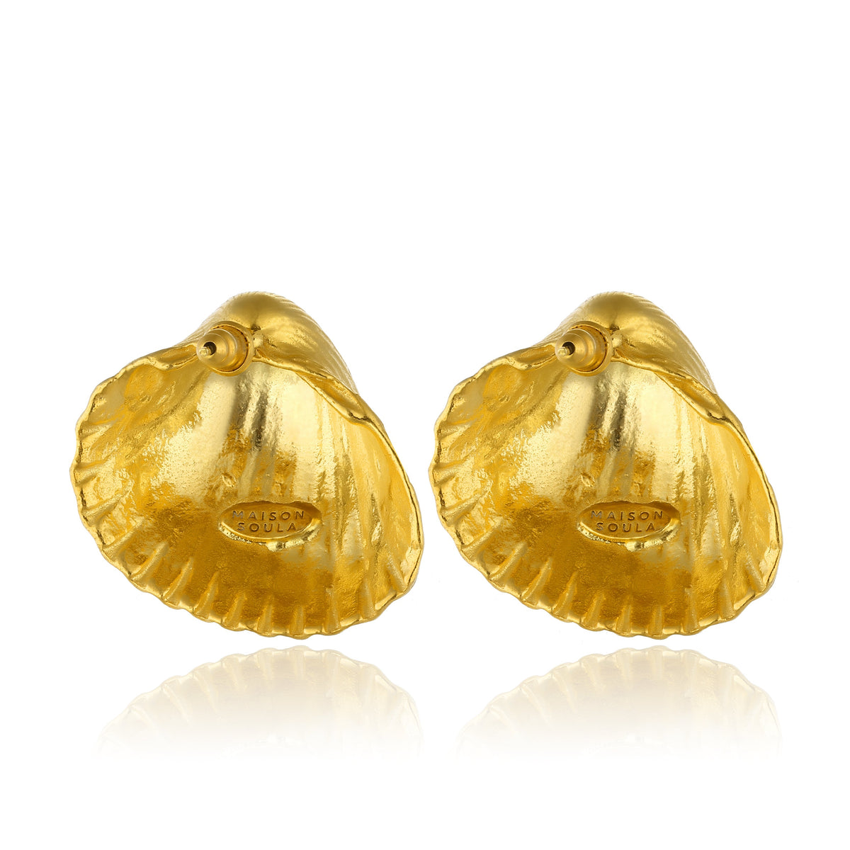 Maison Soula-Seashell Earrings-Earrings-3-fleurdirect.live