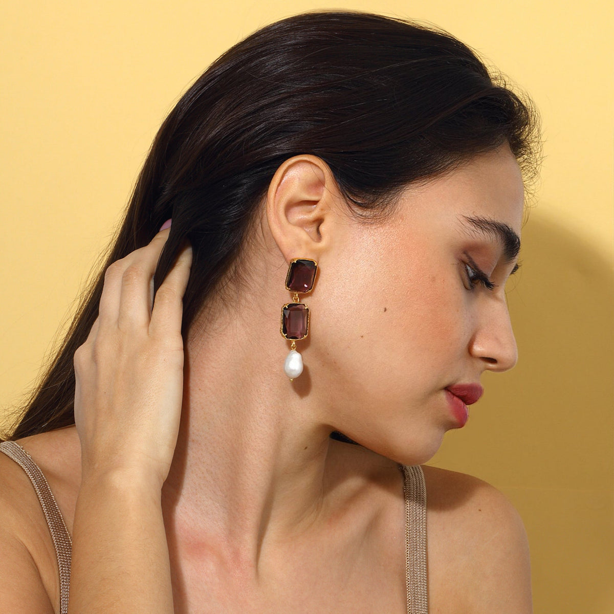 Maison Soula-Sloane Earrings Amethyst-Earrings-2-fleurdirect.live