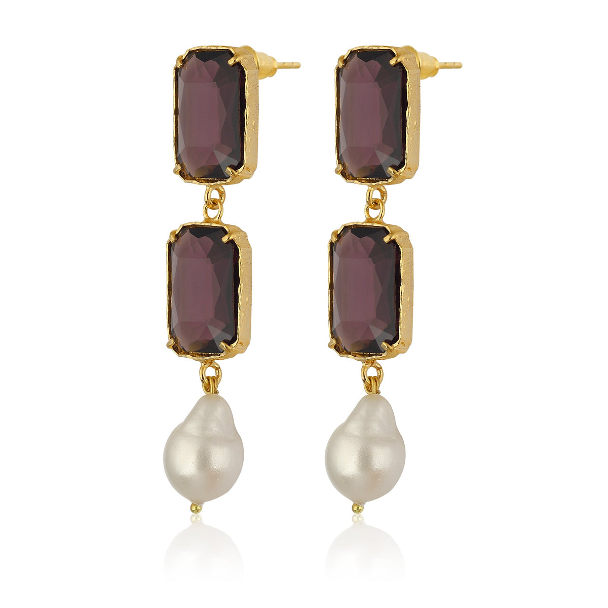 Maison Soula-Sloane Earrings Amethyst-Earrings-3-fleurdirect.live