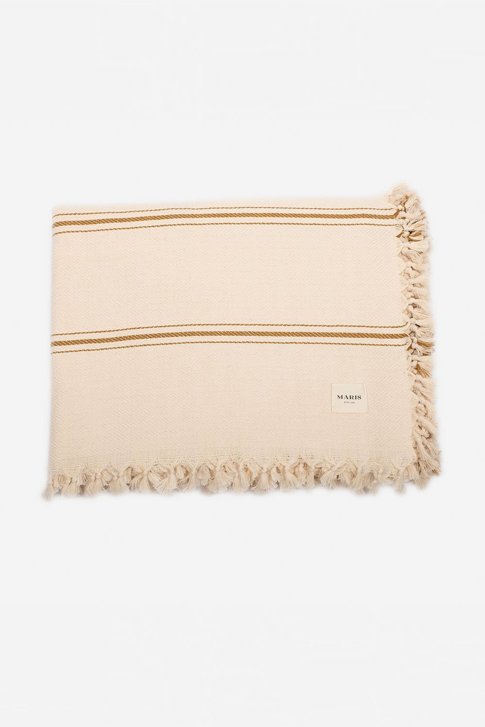 Maris Atelier-Root Yatak Örtüsü | Mustard-Yatak Örtüsü-1-fleurdirect.live