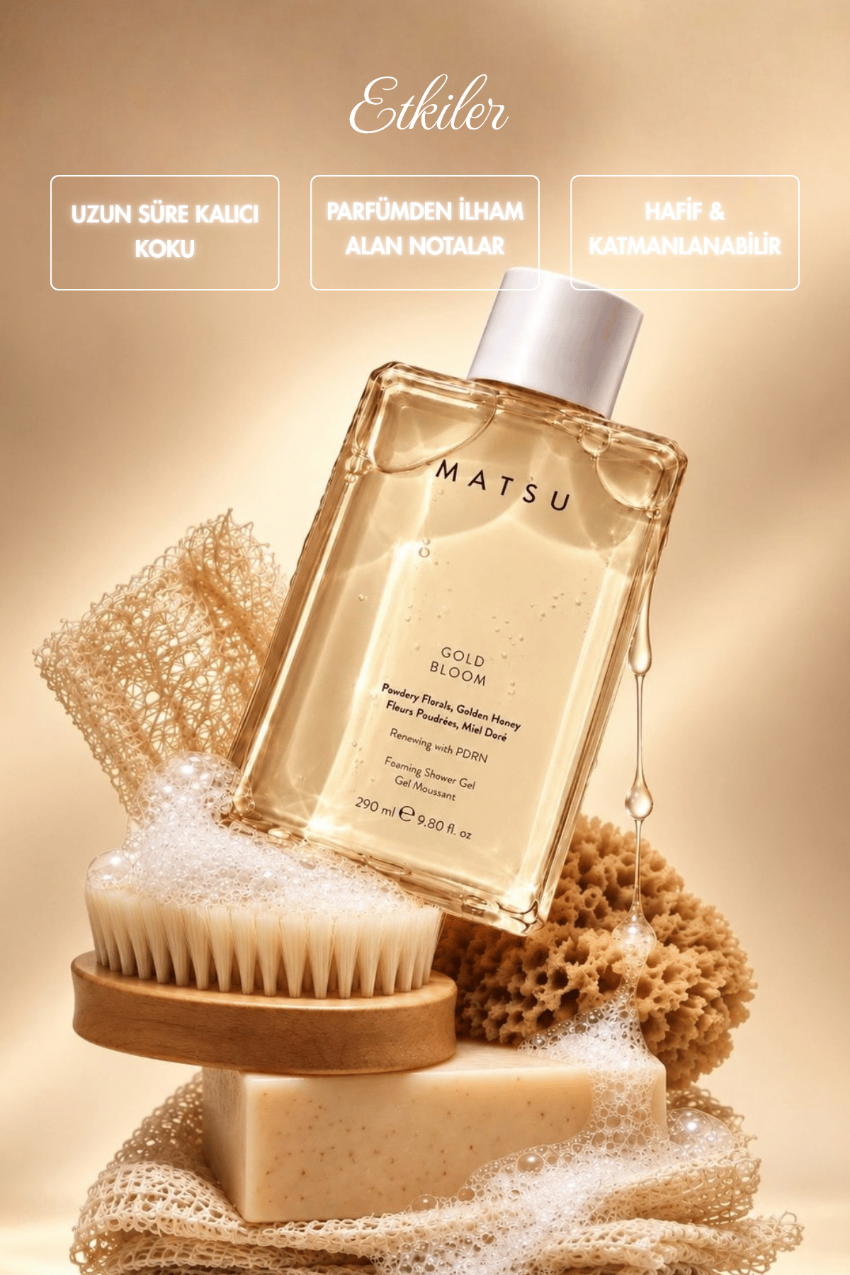 Gold Bloom Çiçeksi Aromatik Pdrn Duş Jeli