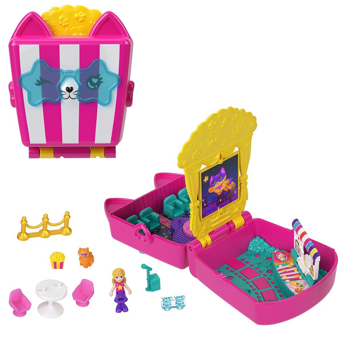 Jfv01 Polly Pocket Kedicik Sineması Mini Oyun Seti