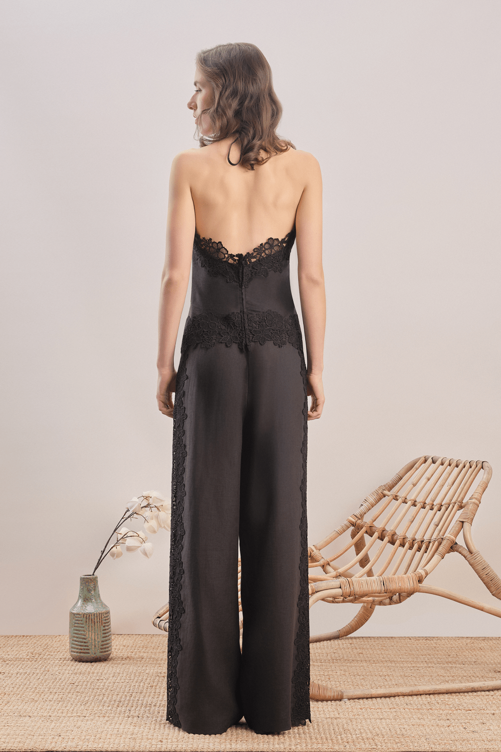 Mavlo-Midnight Bloom Nakışlı Pantolon-Pantolon-4-fleurdirect.live