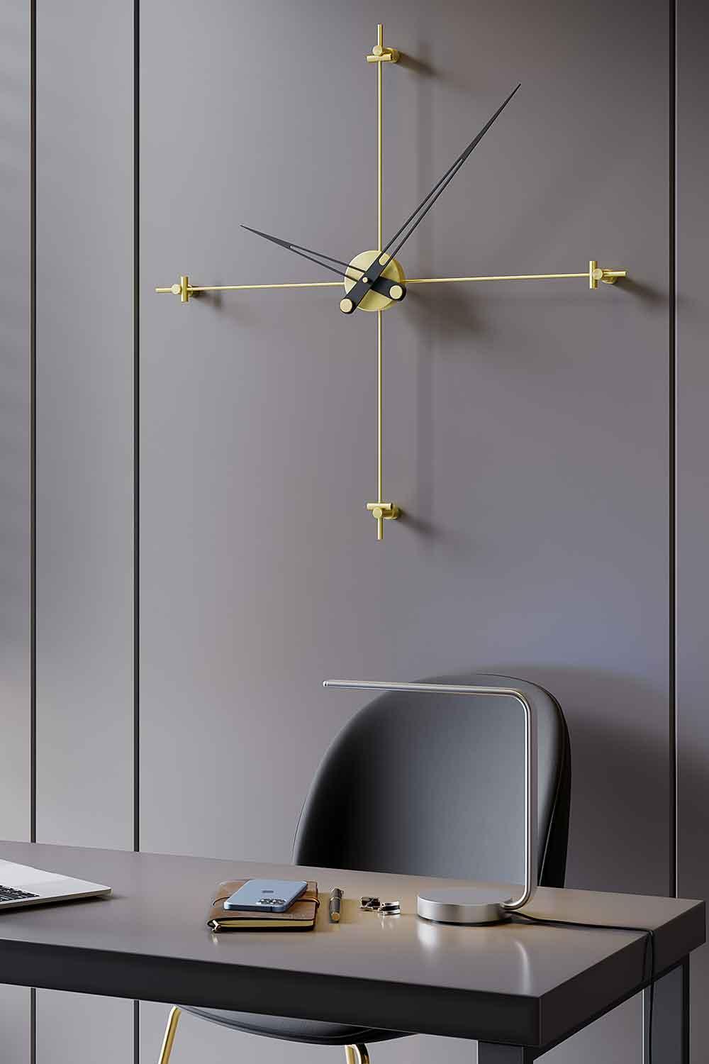 Mclocks-Compass 90 gold Dekoratif duvar saati-Duvar Saati-2-fleurdirect.live