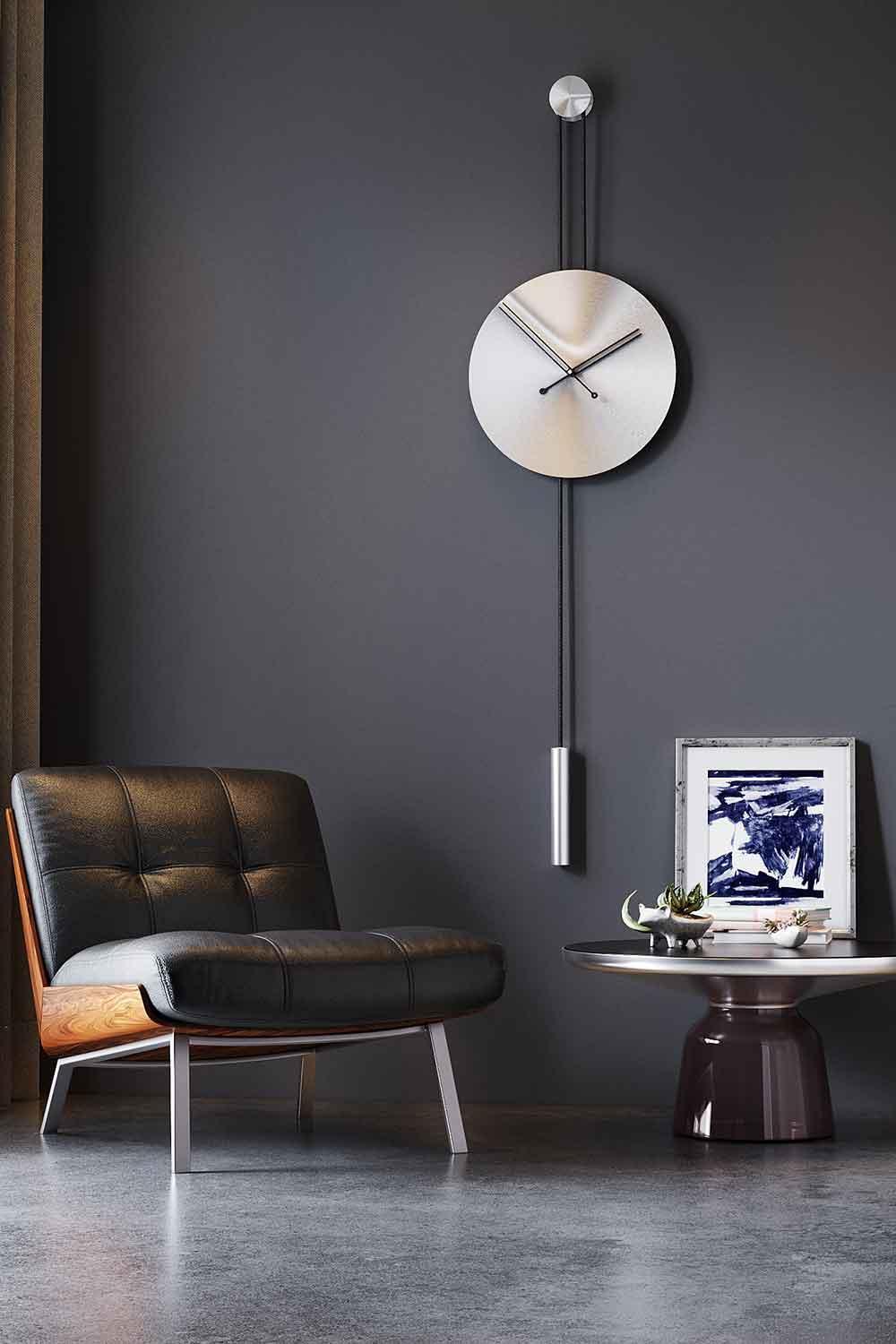 Mclocks-Serenity 45 krom Dekoratif duvar saati-Duvar Saati-1-fleurdirect.live