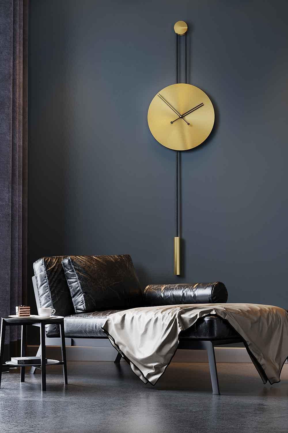Mclocks-Serenity 45 mat gold Dekoratif duvar saati-Duvar Saati-1-fleurdirect.live