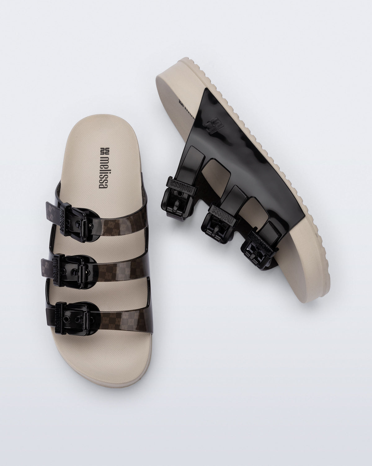 Melissa-Cozy Stripes Tokalı Üç Bantlı Terlik-Sandalet & Terlik-2-fleurdirect.live