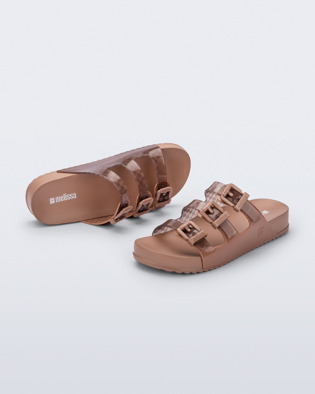 Melissa-Cozy Stripes Tokalı Üç Bantlı Terlik-Sandalet & Terlik-3-fleurdirect.live