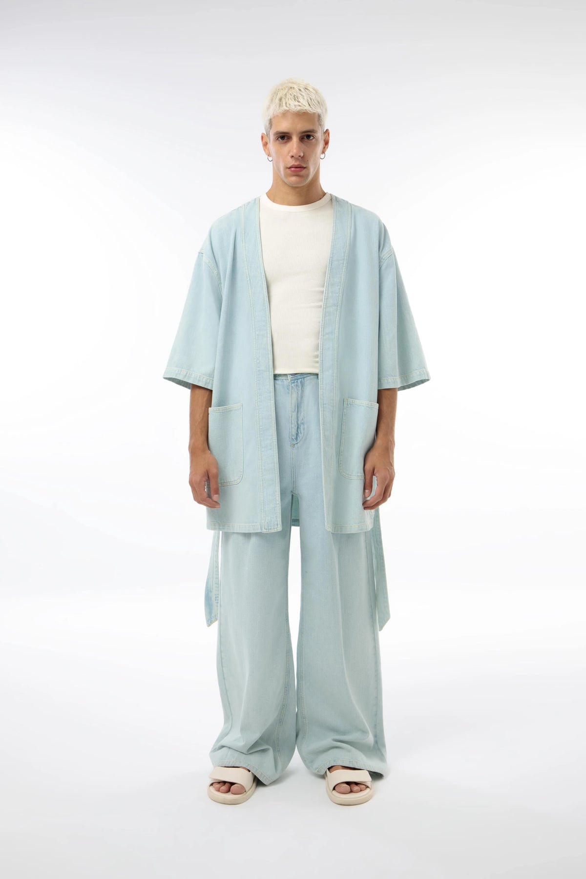 Midground-Baskılı Unisex Denim Kimono-Kimono-1-fleurdirect.live