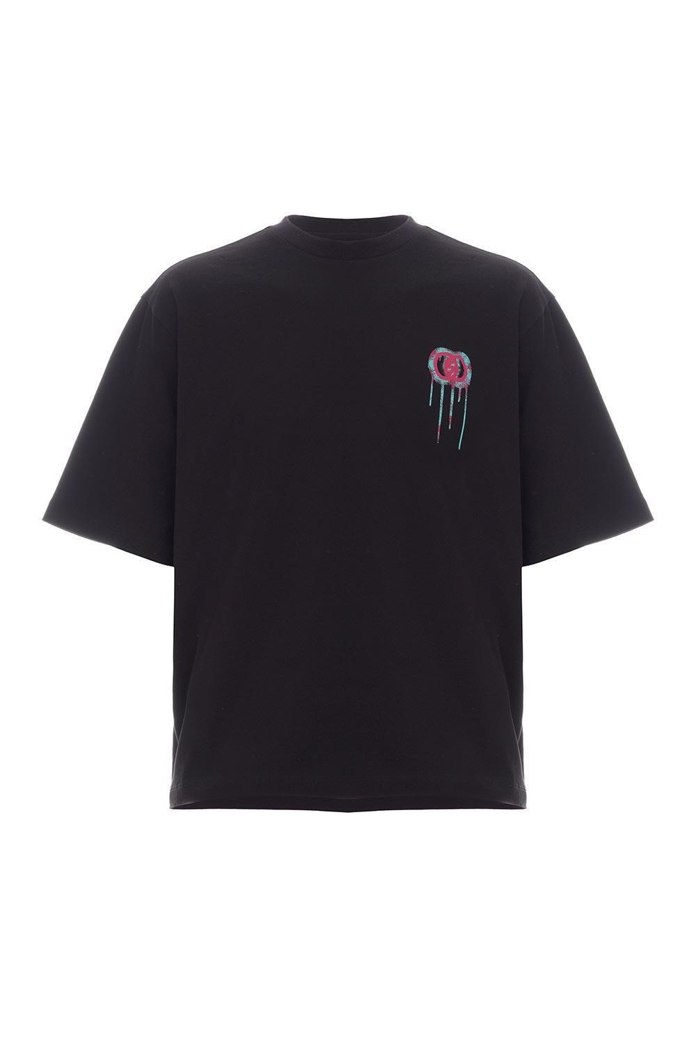 Midground-Logo Baskılı Oversize Basic T-shirt-T-Shirts-1-fleurdirect.live