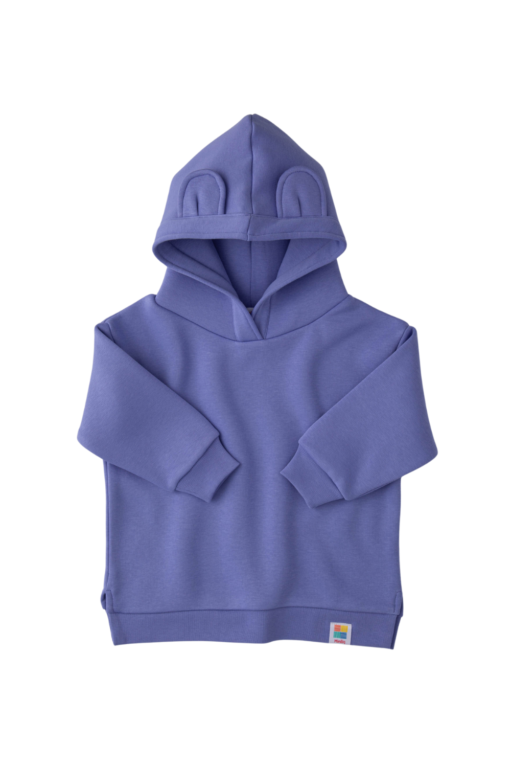Miniliq-Violet Şardonlu Kulaklı Kapüşonlu Eşofman Üstü-Sweatshirts & Hoodies-1-fleurdirect.live