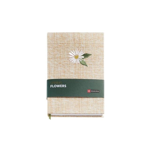 Miquelrius-Miquelrius A5 Rafya Sert Kapak çizgili Spring Flowers Defter-Defter-1-fleurdirect.live
