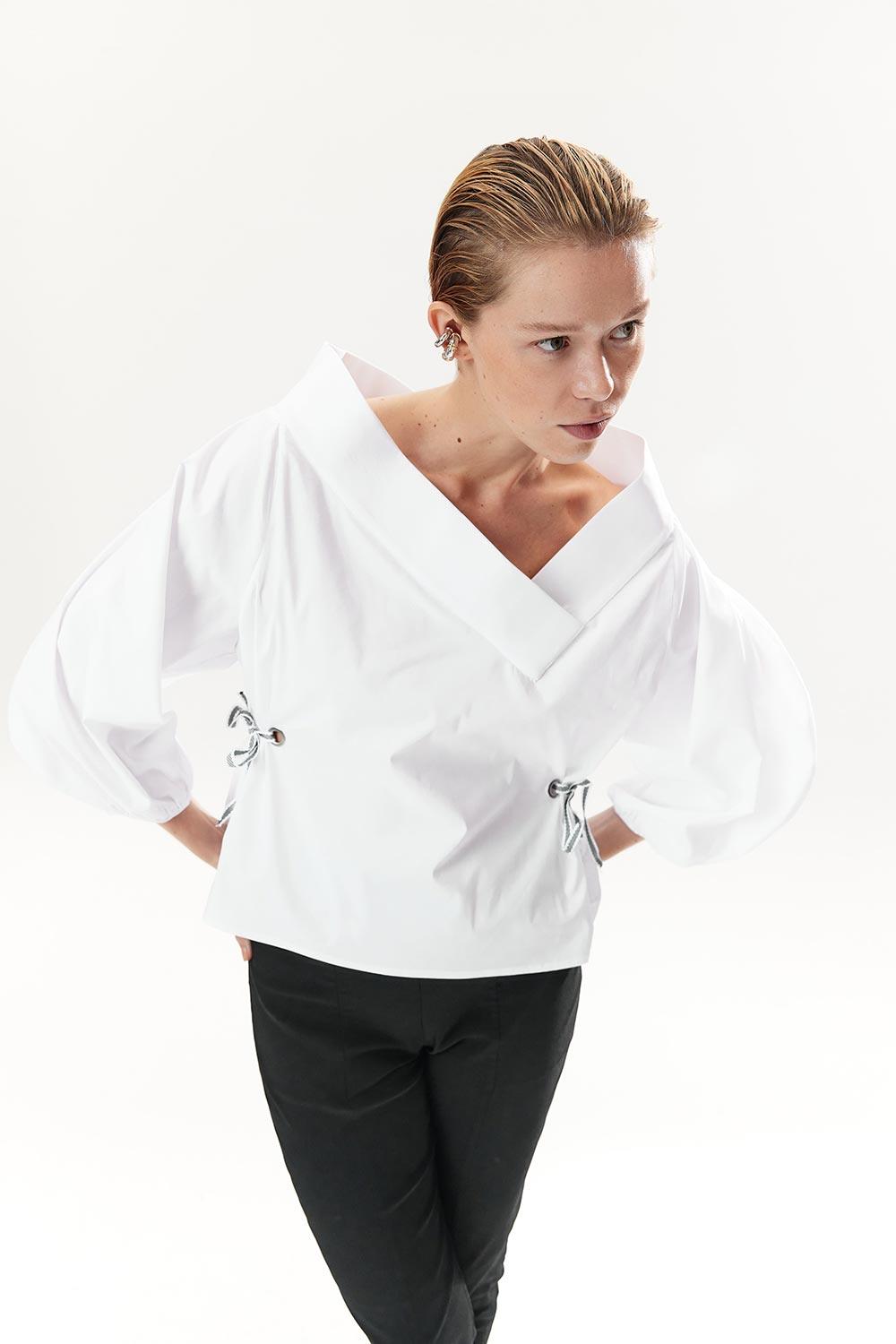 Mirimalist-Ixir White Shirt-Gömlek-3-fleurdirect.live