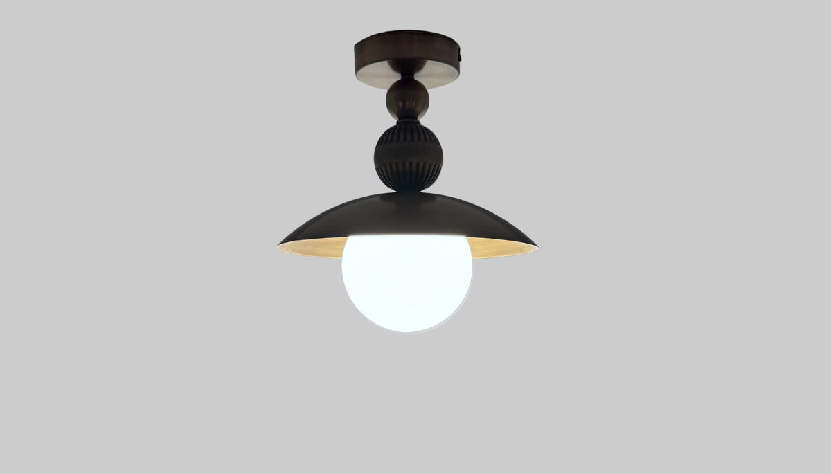Motto Home Design-Vintage Eskitme Pirinç Opal Camlı Tavan Aydınlatması-Avize-1-fleurdirect.live