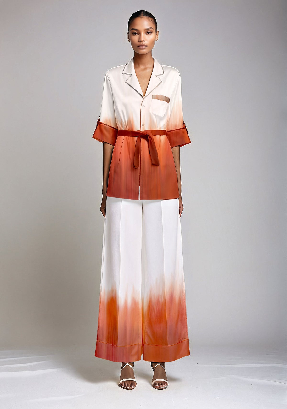 Movom Swimwear-Grace Pajama Style Shirt-Kimono-3-fleurdirect.live