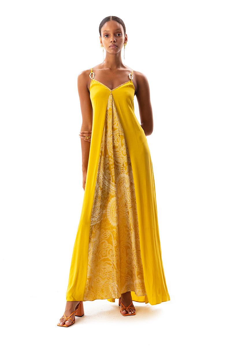 Movom Swimwear-Johona V Neck Maxi Dress🌱-Elbise-1-fleurdirect.live