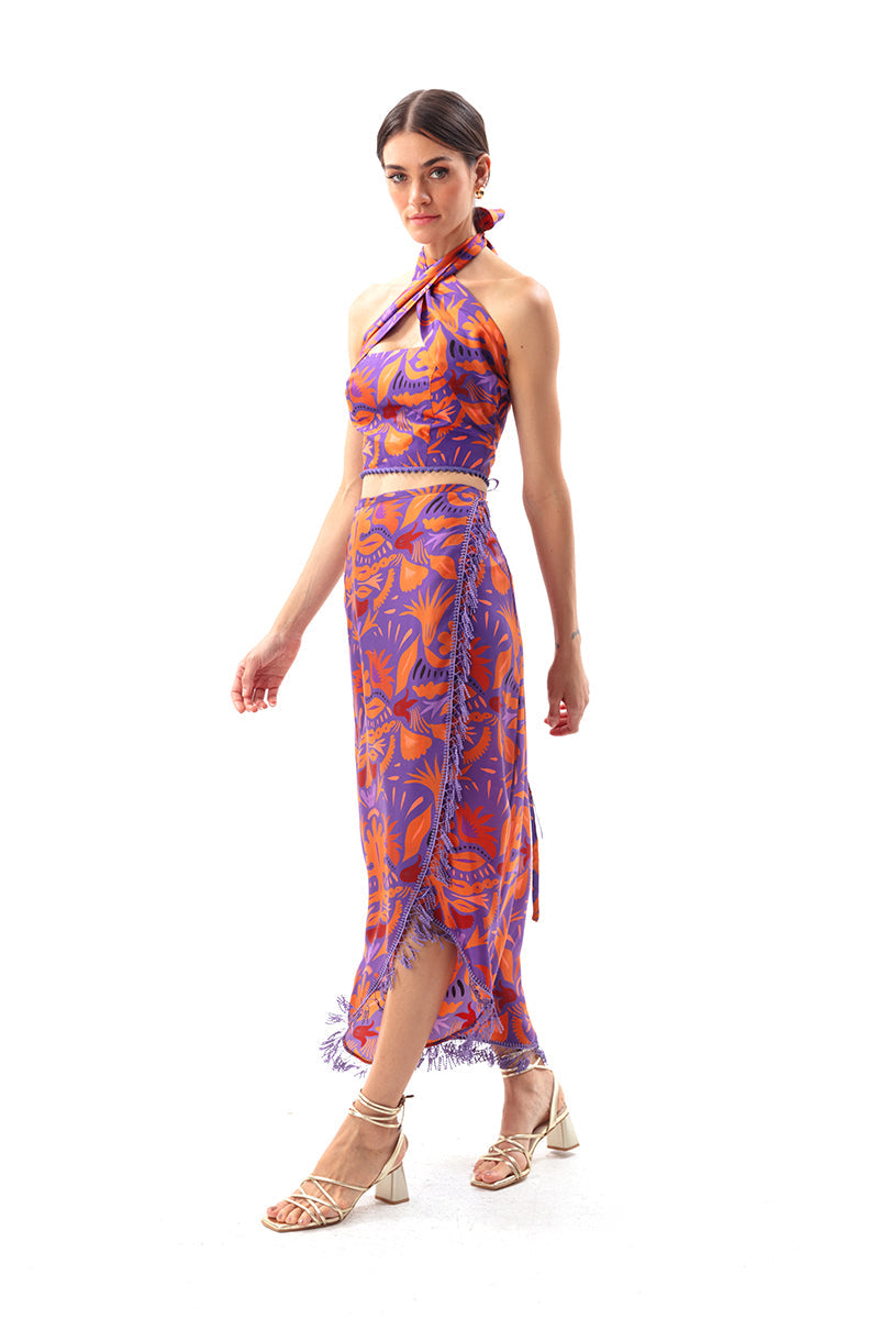 Movom Swimwear-Mauve Cross Neck Blouse-Bluz-4-fleurdirect.live